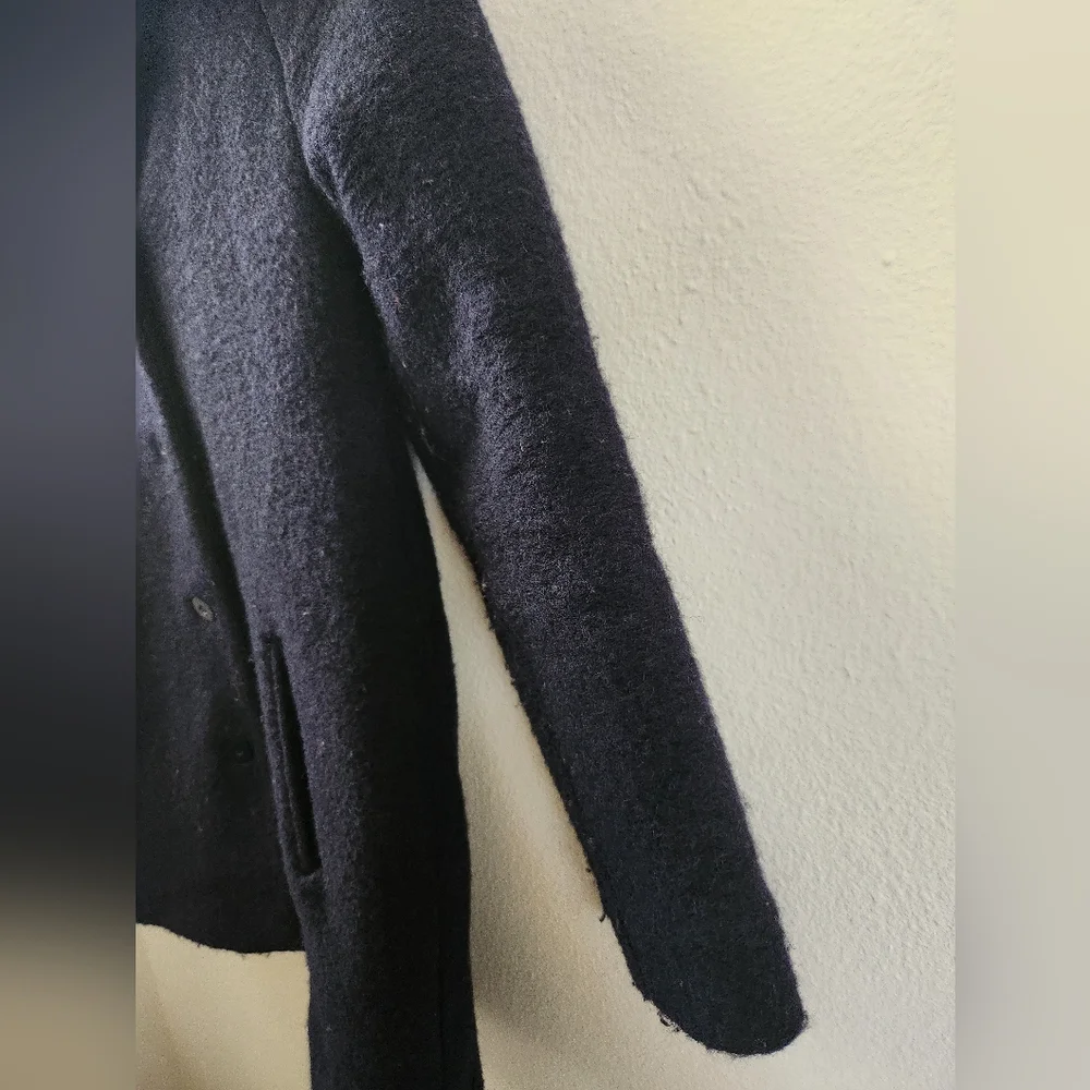 Jacadi Paris Girls Navy Blue Coat Jacket Wool Insulated‎ Size 8A